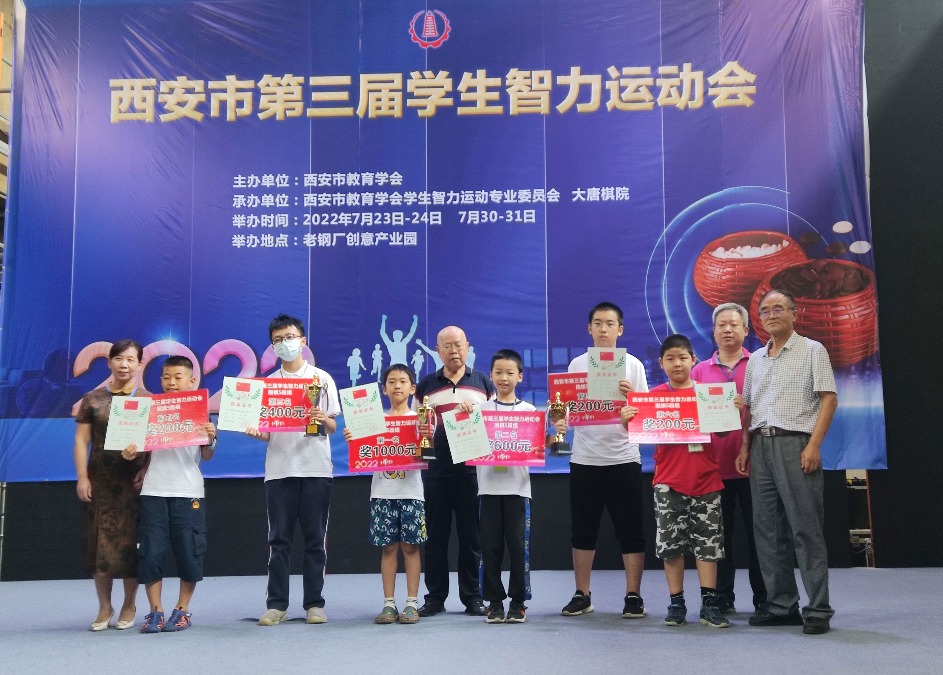 中惒围棋小棋手荣获智运会3段组、5段组团体冠军！